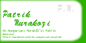 patrik murakozi business card